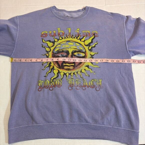 Sublime Long Beach 2021 Tour Crewneck Pullover Purple Medium Sweatshirt - Picture 11 of 12